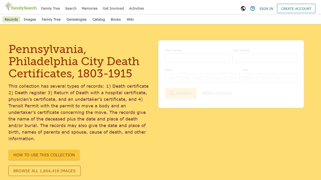 Pennsylvania, Philadelphia City Death Certificates, 1803 ...